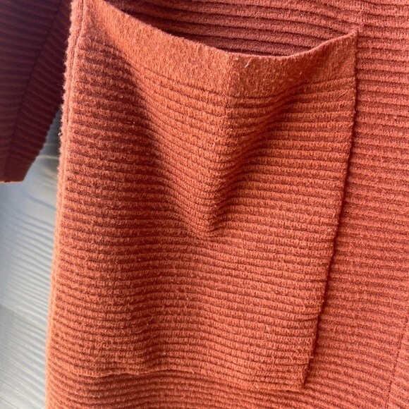 Sioni Burnt Orange Pocket Cardigan Size M - Picture 3 of 6